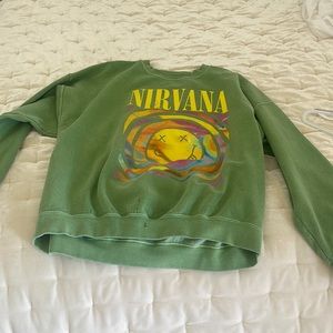 Urban outfitters Nirvana green sweatshirt